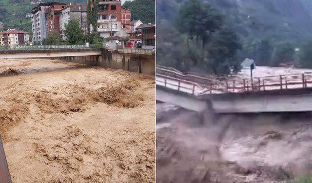 Rize’yi sel vurdu: Dere kenarındaki bungalovlar yıkıldı, Ayder Yaylası yolu ulaşıma kapandı