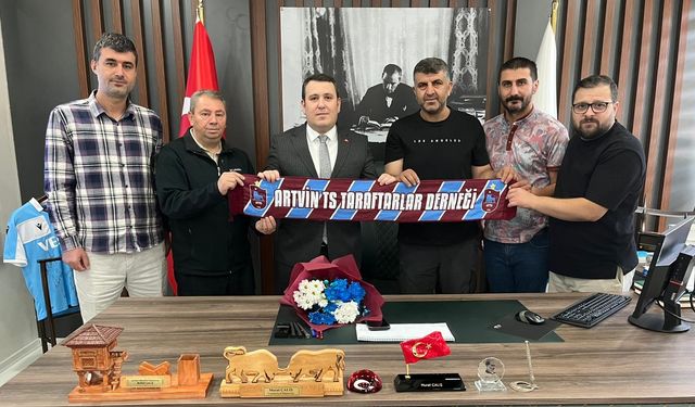 Artvin Trabzonspor taraftar derneğinden Artvin Cumhuriyet Başsavcısına ziyaret