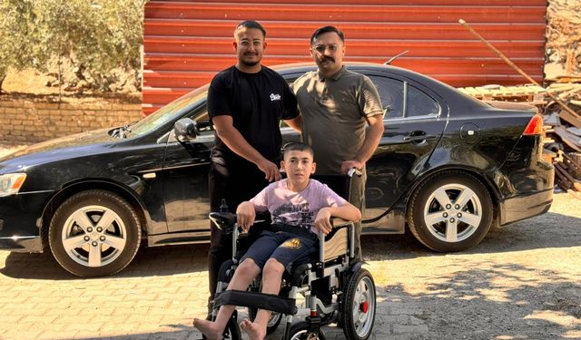 Engelli sandalyesine kavuşan Hüseyin: Ben de Mustafa Şahin amcam gibi Polis olacağım