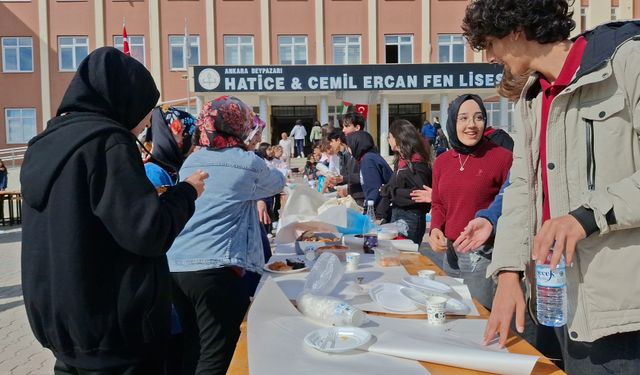 Beypazarı ilçesinde tüm okullar Gazze için seferber oldu