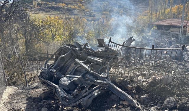 Çankırı’da köy yangını: 6 ev ve 1 ahır küle döndü