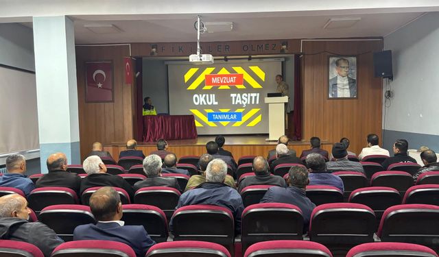 Susuz’da okul servis şoförlerine Güvenli Taşıma Eğitimi verildi