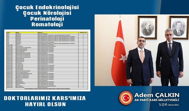 Kars’a 53 yeni doktor atandı