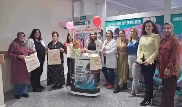 Kars Harakani Devlet Hastanesi’nde “1-7 Ekim Normal Doğum Haftası” etkinliği