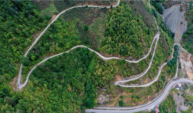 Ordu Mesudiye' de 200 km yol modern görünüme kavuştu