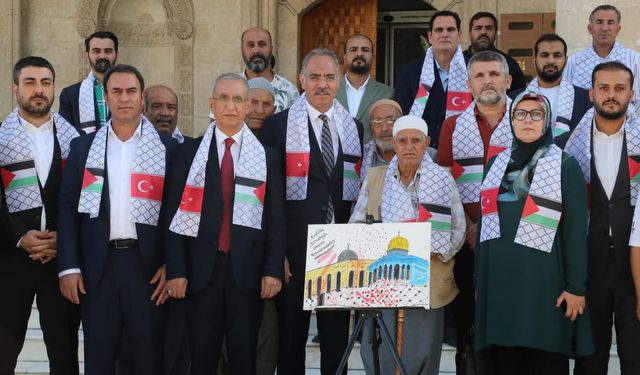 Eyyübiye'de Filistin'e destek resim sergisi