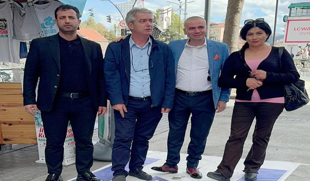 Isparta basını Kaymakkapı’da İsrail’e tepki gösterdi: “Gazze için susmayacağız!”