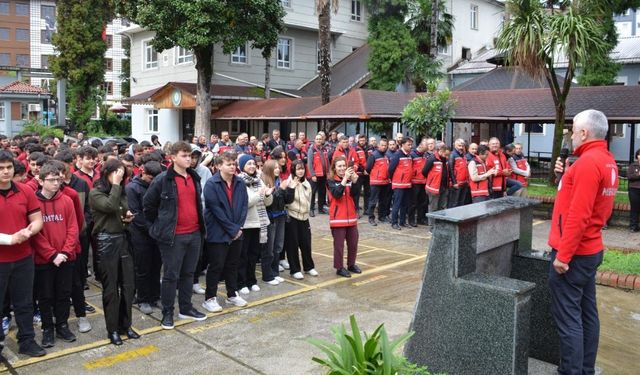 Rize’de okullarda eş zamanlı tahliye tatbikatı yapıldı