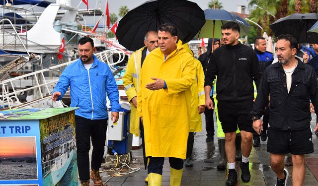 Fethiye'de yağış rekoru belediye sahada, ekipler seferber