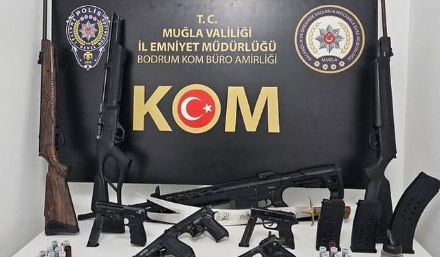 Muğla’da ruhsatsız silah operasyonu: 4 tutuklama