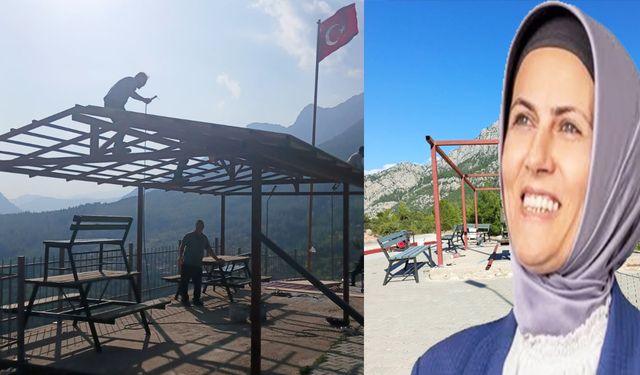 İbradı belediyesi üzümdere’ye yeni seyir terası kazandırdı