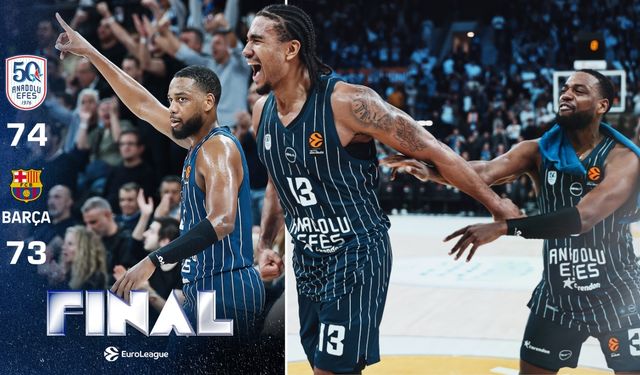 Anadolu Efes, Barcelona’yı nefes kesen maçta 74-73 mağlup etti