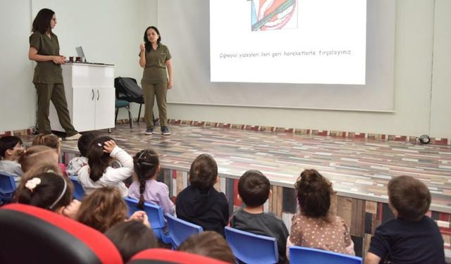 Kepez’de miniklere diş sağlığı eğitimi