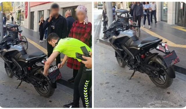 Plakasını bandanayla gizledi, 43 bin TL ceza yedi!