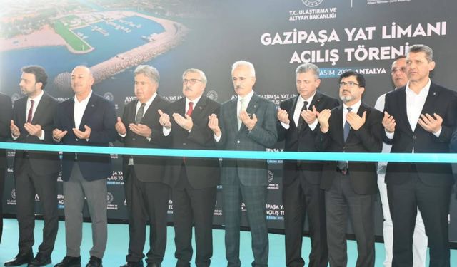 Gazipaşa yat limanı hizmete açıldı