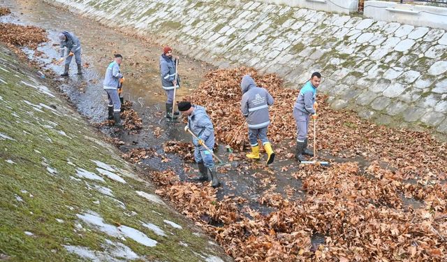 Çayboyu kanalı temizleniyor