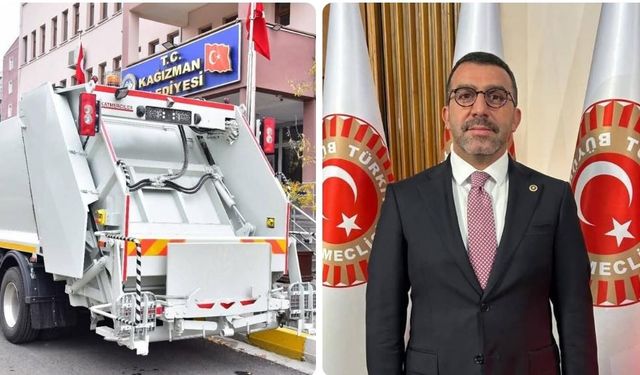 Kağızman Belediyesi'ne yeni çöp toplama aracı kazandırıldı