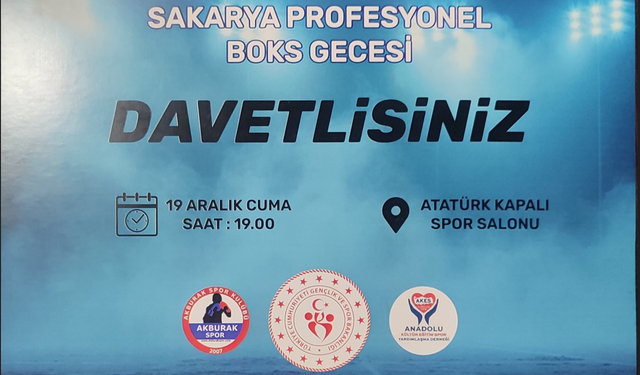 Sakarya’da ‘Profesyonel Boks Gecesi’ etkinliği