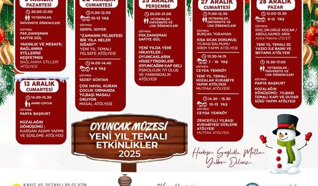 Kdz Ereğli'de Oyuncak Müzesi Yeni Yıl Temalı Etkinlikler
