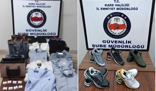 Kars'ta marka taklidi ürünlere baskın: 33 adet sahte ürün ele geçirildi