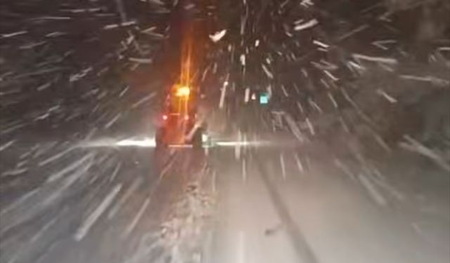 Alacabel’de kar yağışı başladı