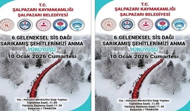 6. Geleneksel Sis Dağı Sarıkamış Şehitlerimizi Anma Yürüyüşüne Davetlisiniz