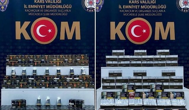 Kars’ta gümrük kaçağı ürünler ele geçirildi: 26 Gözaltı!