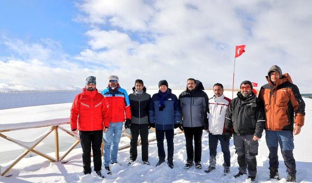 Vali Ziya Polat, Sarıkamış Kayak Merkezi’ndeki Suni Karlama projesini inceledi