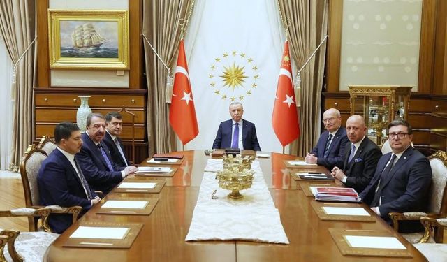 Ankara heyeti Cumhurbaşkanı Erdoğan ile görüştü