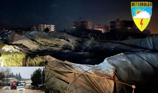 Antalya Kumluca’da hortum ev ve seralarda hasara yol açtı