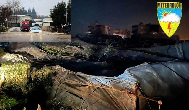 Antalya Kumluca’da hortum ev ve seralarda hasara yol açtı