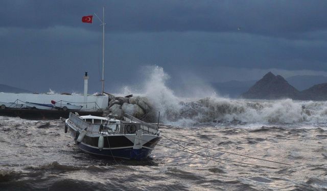 Kaş’ta şiddetli fırtına etkili oldu: Ağaçlar devrildi, okul çatısı zarar gördü