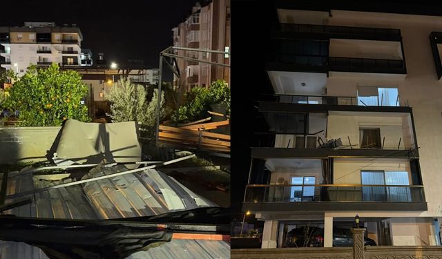 Finike’de geceyi fırtına vurdu