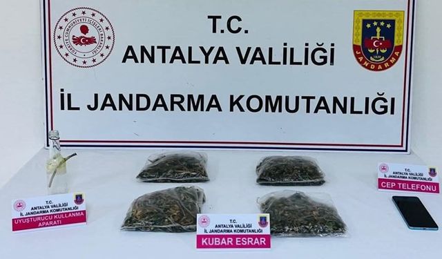 Serik’te uyuşturucu operasyonu: 1 kilo 165 gram esrar ele geçirildi
