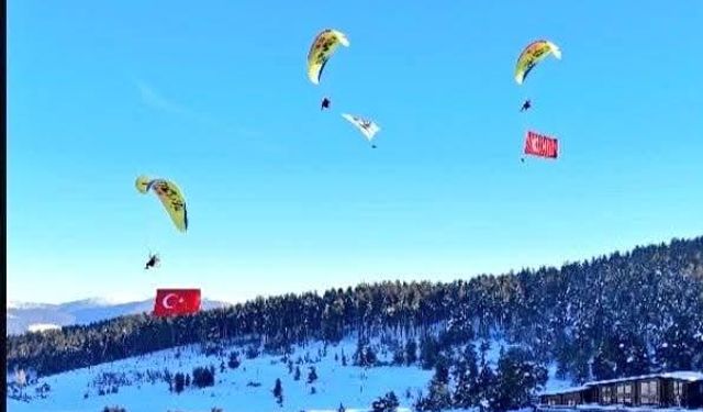Sarıkamış Semalarında Paramotor Uçuşu gerçekleştirildi