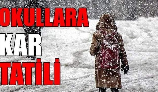 Kars'ta eğitime kar engeli: okullar tatil edildi!