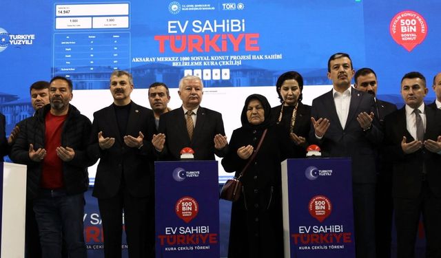 Aksaray’da TOKİ kurası çekildi: 2 bin 353 aile ev hayaline kavuştu
