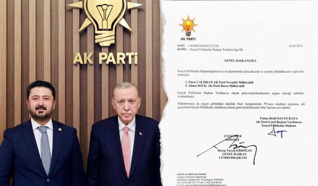 Cumhurbaşkanı Erdoğan'dan Nevşehir Milletvekili Emre Çalışkan'a yeni görev