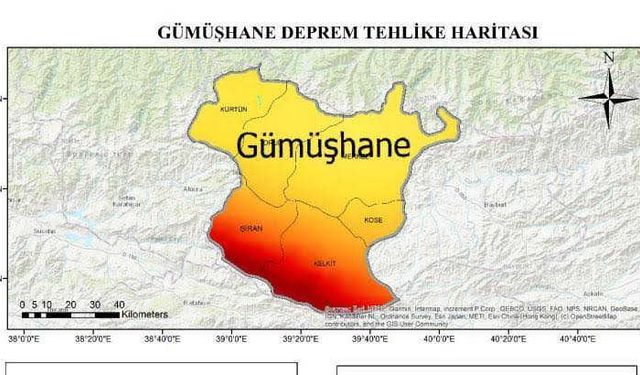 Gümüşhane’nin Şiran ilçesinde 4.1 büyüklüğünde deprem