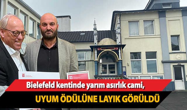 Almanya Bielefeld Merkez Camii Uyum Ödülü'ne Layık Görüldü