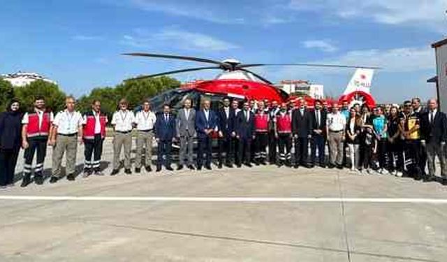 Çanakkale'de ambulans helikopterler törenle hizmete başladı