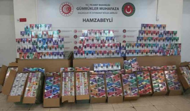 Hamzabeyli' sınır kapısında kaçak elektronik sigara avı