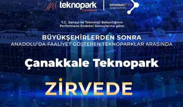 Çanakkale Teknopark Anadolu'da yine zirvede