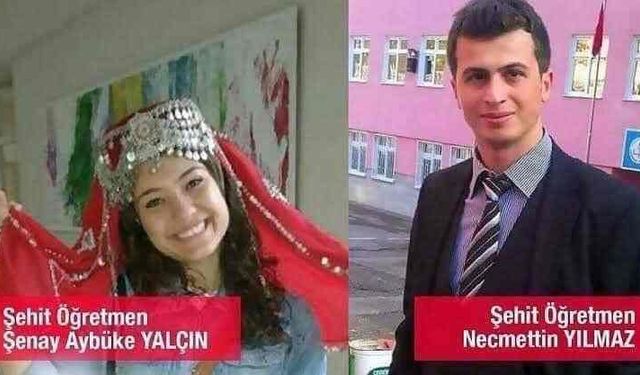 Kaymakam Duru, şehit öğretmen Aybüke Yalçın ve Necmettin Yılmaz'ı unutmadı