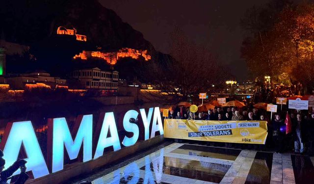 Amasya'da kadına şiddette karşı turuncu yürüyüş düzenlendi