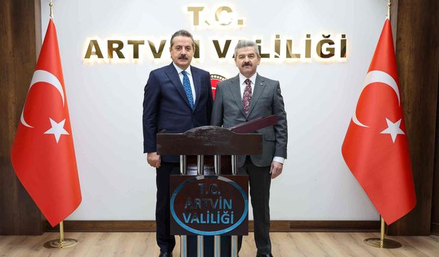 Artvin Milletvekili Çelik’ten Vali Ergün’e “Hayırlı olsun” ziyareti