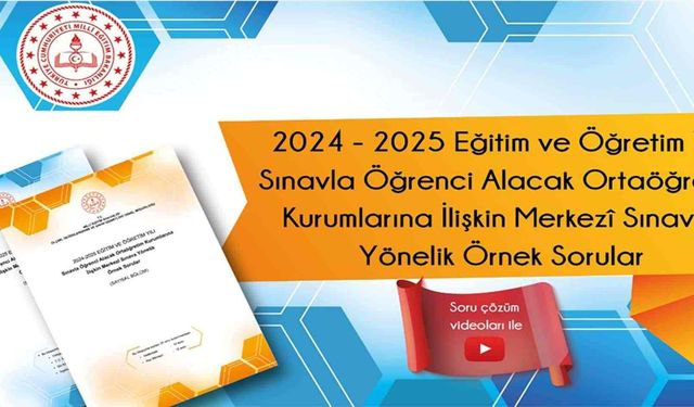 LGS sınavı için örnek soru ve çözümlü videolar erişime açıldı