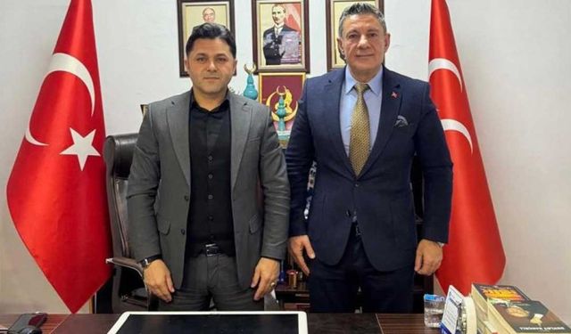 MHP MYK Üyesi Gökhan Türkeş Öngel, Kars İl Başkanı Tolga Adıgüzel’i ziyaret etti