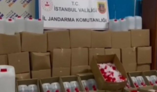 İstanbul'da 28 Bin 400 Litre Sahte Alkol Ele Geçirildi