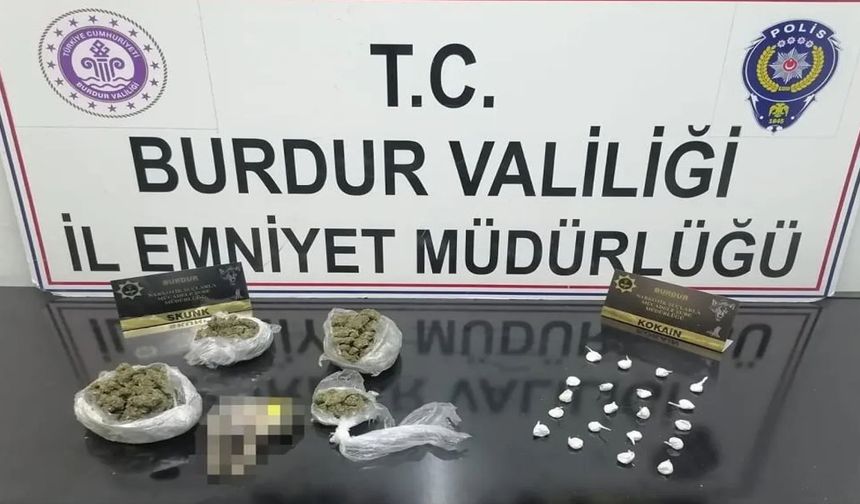 Burdur’da bağımlılık yapan madde ticaretine suçüstü